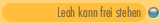 Leah kann frei stehen